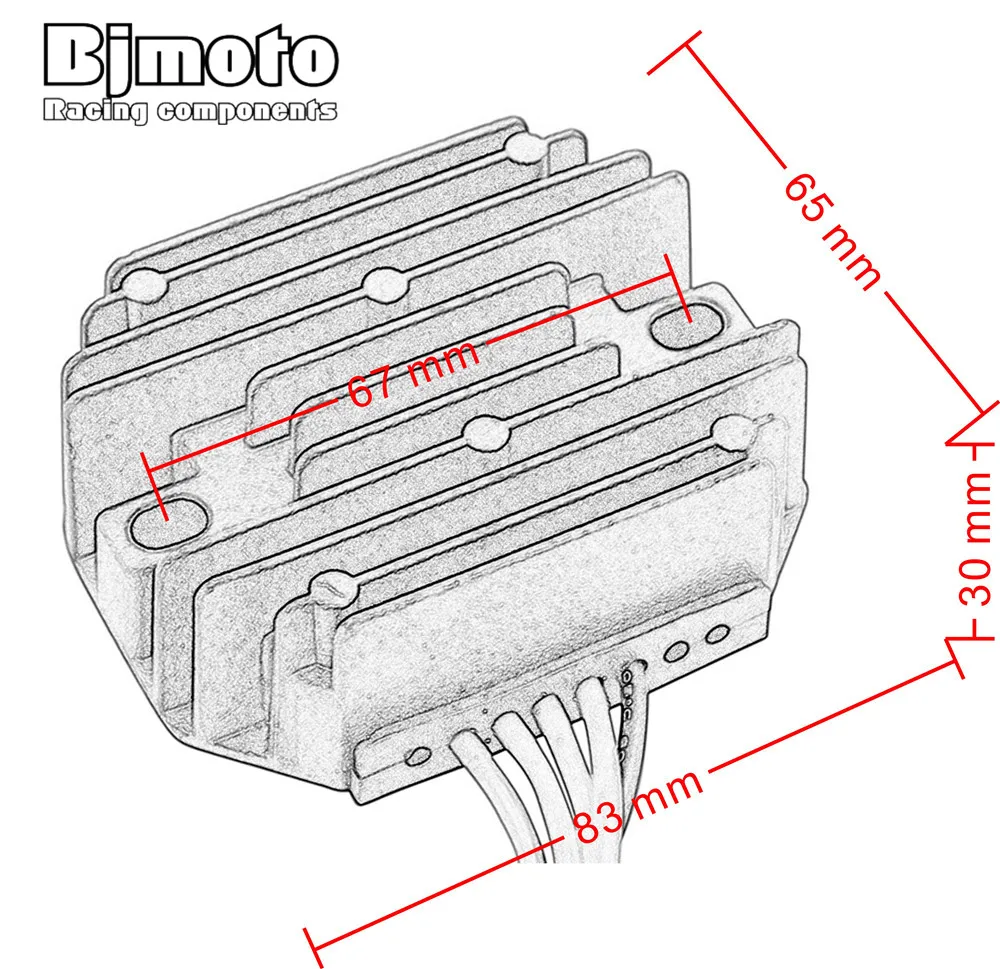 BJMOTO мотоцикл Напряжение Регулятор выпрямителя Для 620 DUKE E EGS LSE RXC 625 SMC SXC 640 LC4 шесть