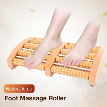 

5 Raw Wooden Foot Roller Wood Care Massage Reflexology Relax Relief Massager Spa Gift Anti Cellulite Foot Massager Training Tool