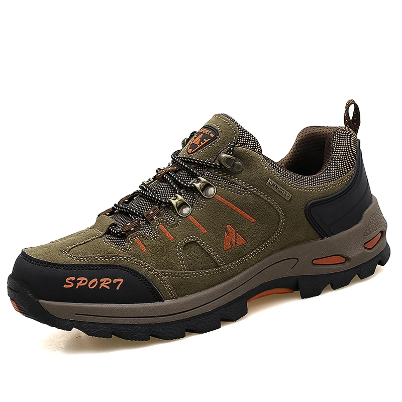 Classtic Style Men Hiking Shoes Waterproof Mountaineer Leather Boots