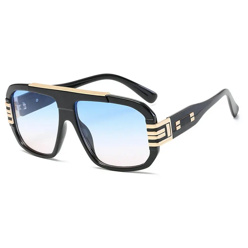 

Men Square XXL Sunglasses 2019 New Retro Fashion Designer Vintage Large Frame punk clear lens Sun Glasses Male Female UV400 FML