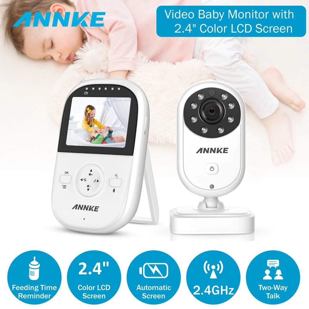 

Cleansale US:Home Security Wifi Baby Monitor 2.4in Displayer Night Vision Camera Wireless Mini Camera Surveillance Two Way Audio