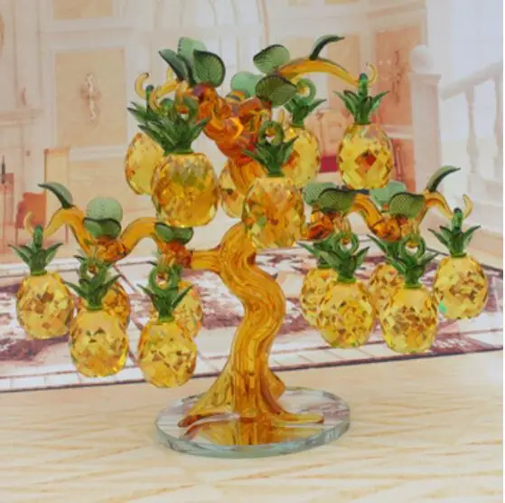 Подарок для ананас из кристаллов Lucky tree подарок коровьей кожи творческие