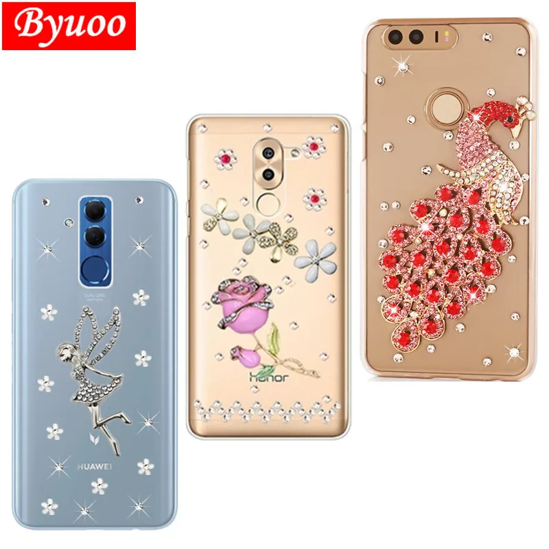 Чехол со стразами для Huawei Nova 3 P9 P20 чехол honor 7a 6c pro Mate 9 10 20 Honor lite 8A 8 8X 7C 6X 7X | Мобильные