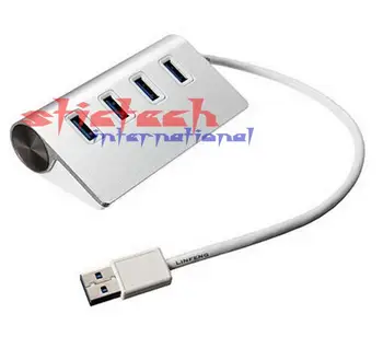 

by dhl or ems 100 pcs High Speed Aluminum 4 Ports USB 3.0 Hub Portable USB Splitter For Macbook iMac Notebook Laptop PC
