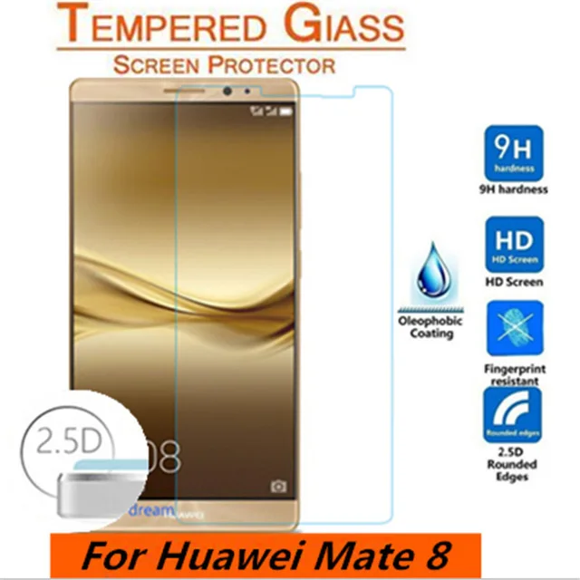 2.5D For Huawei Mate 8 Tempered Glass Original High Quality Protective Film Explosion-proof Screen Protector for Huawei Mate8