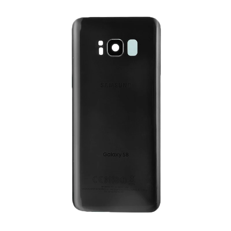 black Для samsung S8/S8+ SM-G950, передняя линза для экрана, Задняя стеклянная крышка, запасная крышка для батареи, ремонтные комплекты, аксессуары для сотового телефона - Цвет: black