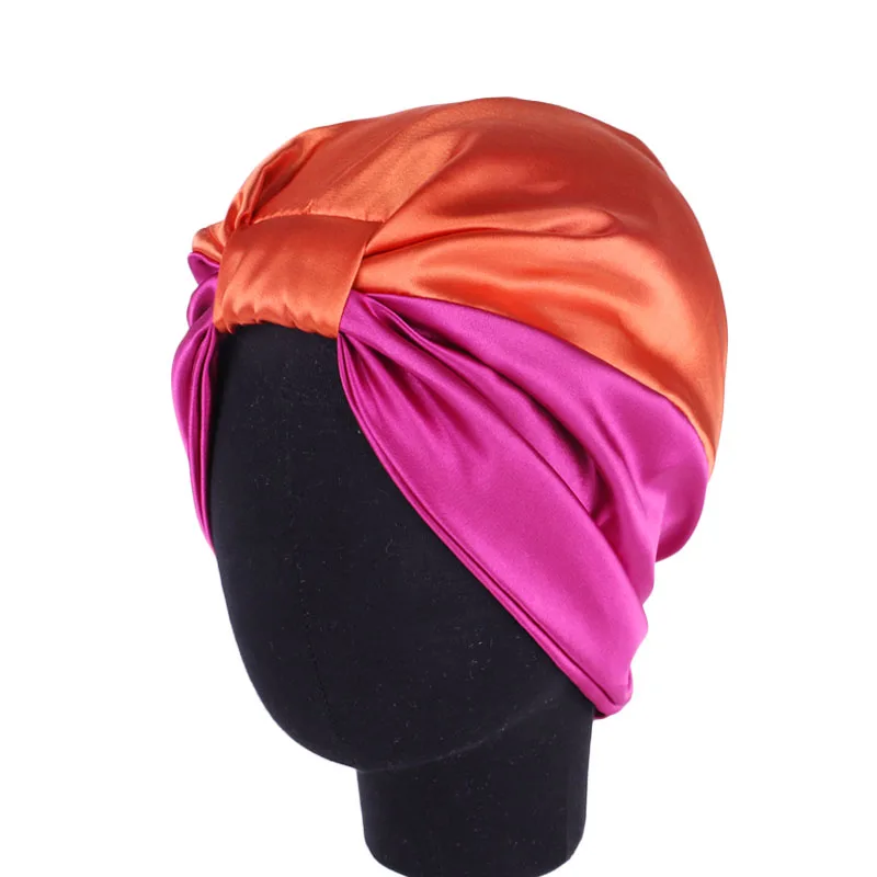 New Silky Turban Satin Lining Sleep Cap Women Chemo Hat