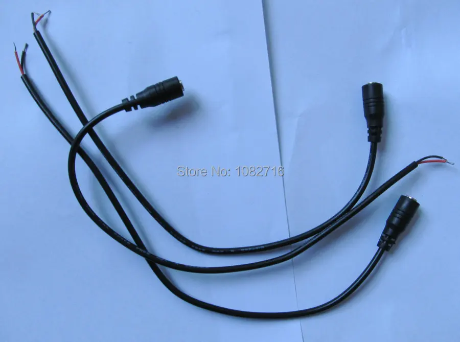 22AWG straight DC 3 5x1 35mm Female Single plug power line connector cable extension cord 29cm