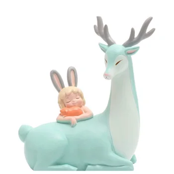 

Creative modern resin-type rabbit deer female home decoration car ornaments gift for friends' birthday