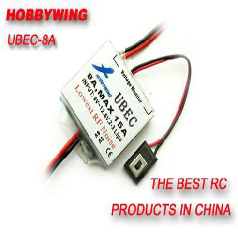 Hobbywing UBEC (Ultimate BEC),UBEC 8A 2 3S, 8A MAX 15A Nitro powered RC