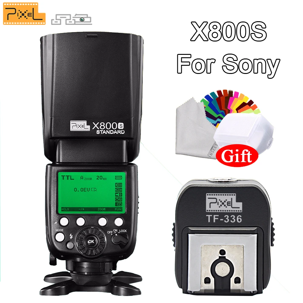 Беспроводная вспышка PXIEL X800S Standard 60GN S1/S2 TTL 1/8000s адаптер для вспышки Speedlite и TF-336 с