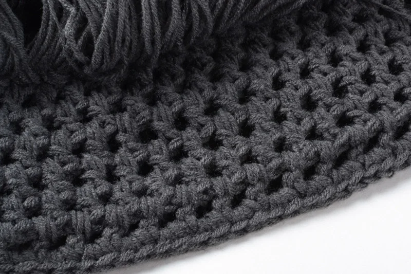 Fashion Men Handmade Knitted Wig Bearded Funny Hat Winter Beard Beanies Face Tassel  Warm Cap Outdoor Creative Ski Caps CP0317 (7)