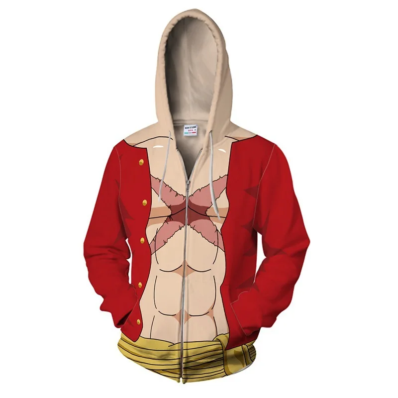 Наруто Костюм одна деталь Трафальгар Ло Луффи толстовки Косплей осень для мужчин и женщин аниме 3D печать куртка свитер с капюшоном - Цвет: I