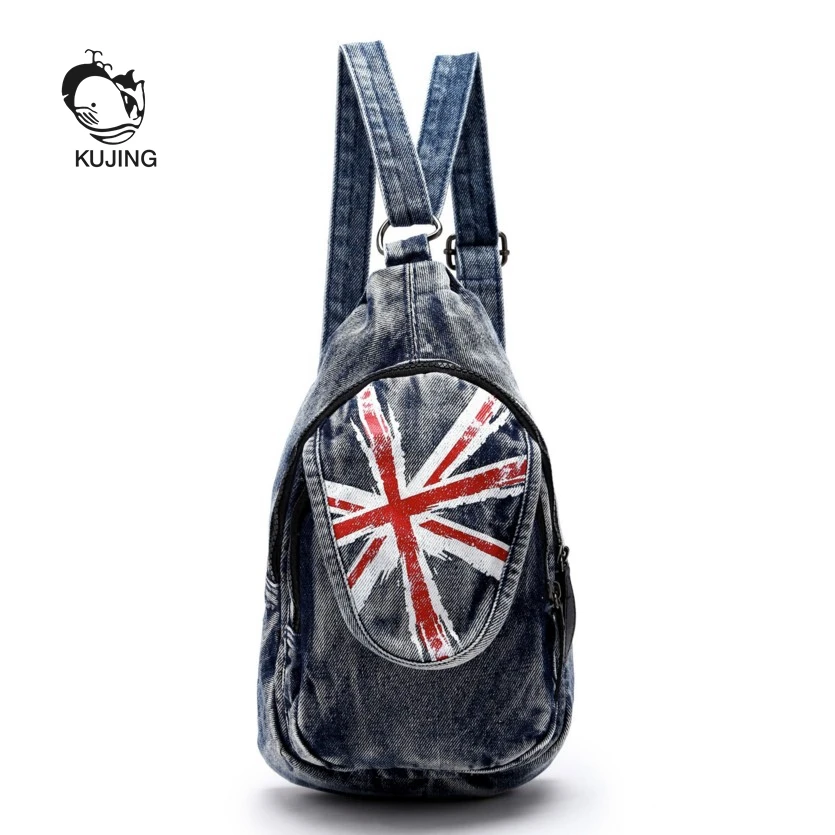 KUJING Fashion Backpacks High Quality Denim Women Backpack Hot Women Travel Casual Canvas Backpack Cheap Luxury