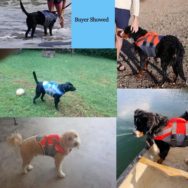 Куртки для собак летняя одежда для плавания с светоотражающими полосками управление ручкой для домашних собак спасательный жилет одежда
