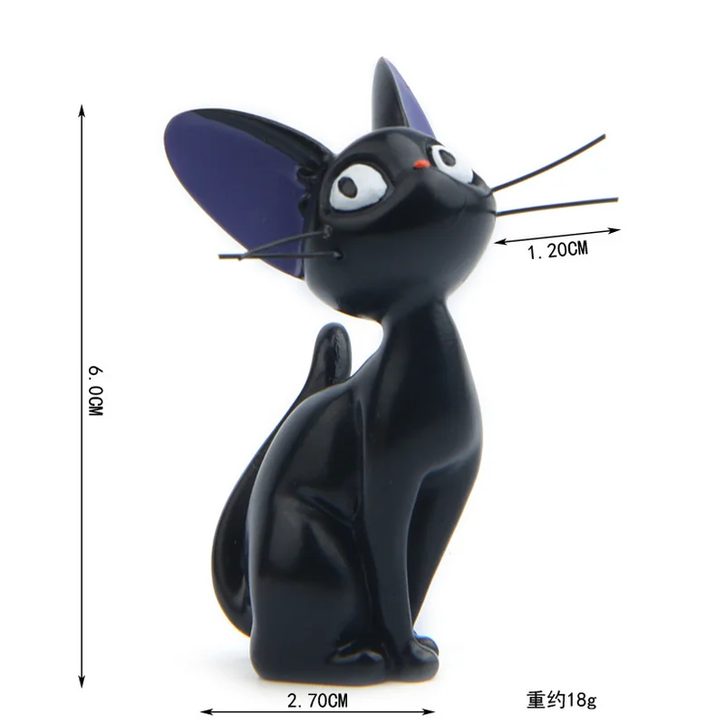 Изделия из смолы Jiji's Delivery service, фигурки кошек, белые украшения животных, черная кошка Kiki Gigi, сказочные миниатюры, украшения для сада