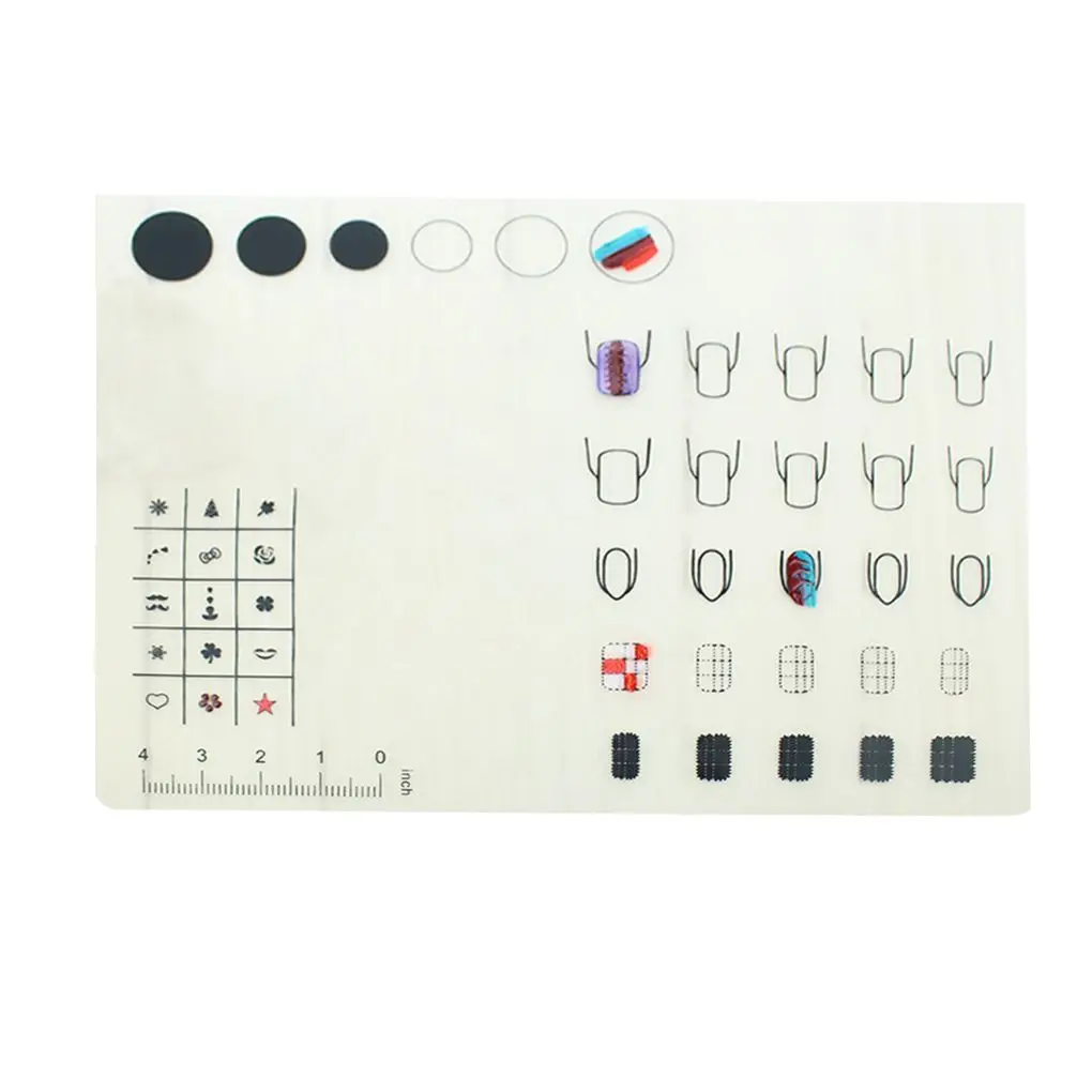 Новое поступление 1 шт лак для ногтей коврик для раскраски ногтей Мрамор Maker силиконовый чехол дисплей передачи крышка инструменты для