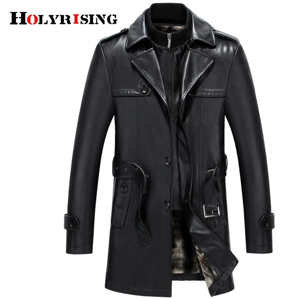 Holyrising Chaqueta Cuero Hombre повседневные куртки из искусственной кожи Черная мужская
