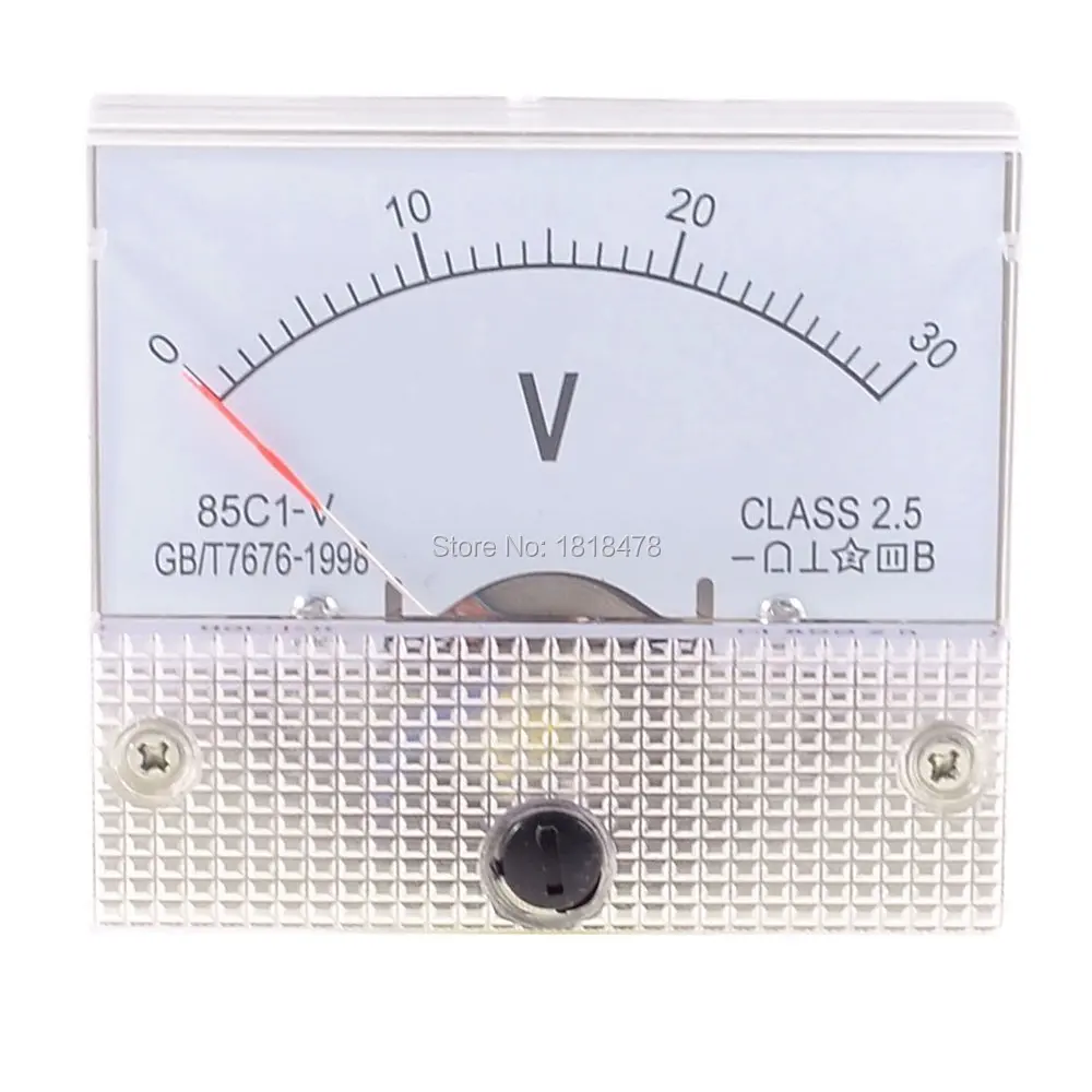 DC voltmeter 0 30V 85C1 DC 0 30V Analog Voltage Panel Meter Voltmeterin Voltage Meters from