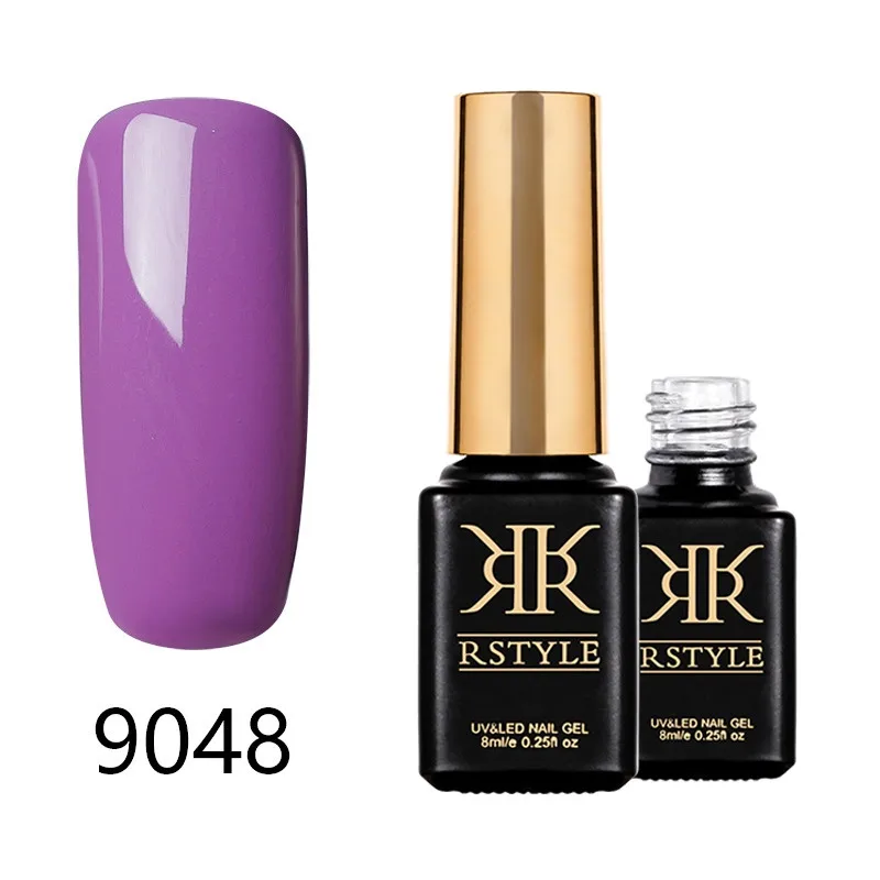 Лак для ногтей rstyle 8 мл 9001-9062 чистый цвет УФ-гель для ногтей Soak Off Nail Art Полупостоянный гель лак набор для наращивания ногтей праймер - Цвет: SC9048