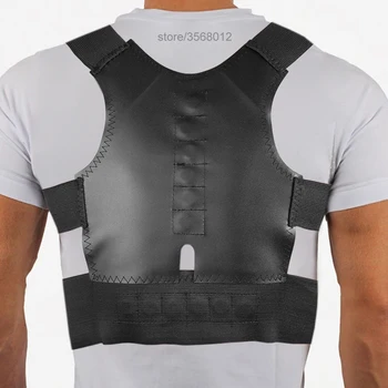 

Orthopedic Magnetic Therapy Posture Corset Back Brace Support Belt Back Straightener Round Shoulder Men's Posture Corrector Belt