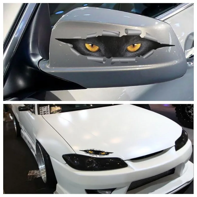 

NEUSPEED 3D Cat Eyes Peeking Car Styling Funny Waterproof Sticker on Head Engine Cover Rearview Mirror Auto Accessories