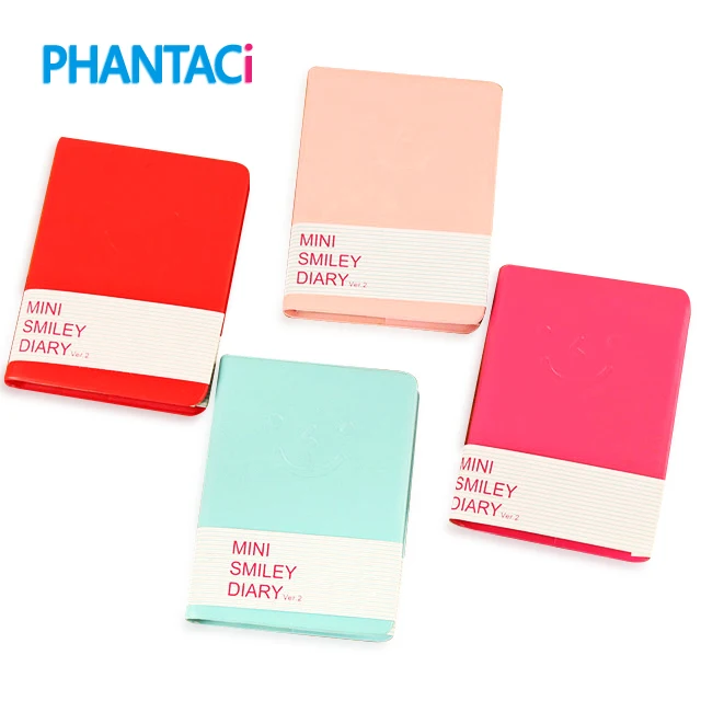 

Mini Cute Notebook Paper Lovely Color Smiley Journal Notebook Kawaii Cartoon Hardcover Diary Notepad School Supplies