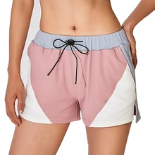 Женские свободные Стильные два тона Высокая мягкий Быстросохнущий Dri Fit Training шорты для женщин с боковыми карманами