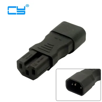 

5pcs/lot IEC 320 C14 Male to C15 Female Power Extension Adapter for Kettle Plug
