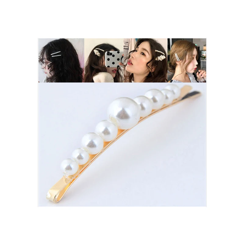 pearl 1 шт. Женский Золотой/Серебряный лист/Кот/перо заколка для волос жемчужная звезда заколка для волос ювелирное украшение орнамент для девочки аксессуары - Окраска металла: pearl