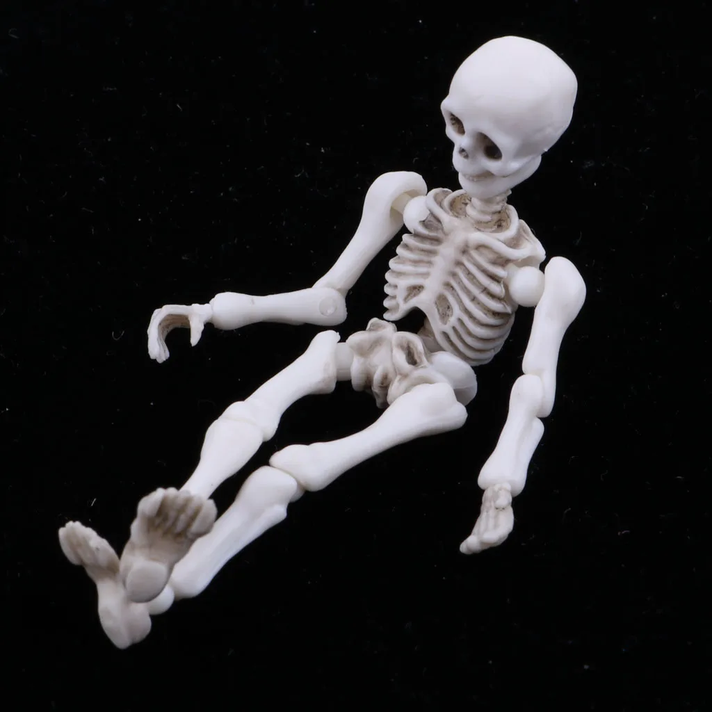Vintage Miniature 8.7cm Skeleton Action Figures Doll Model Party Favors Photography Props Crafts Dolls House Accessories