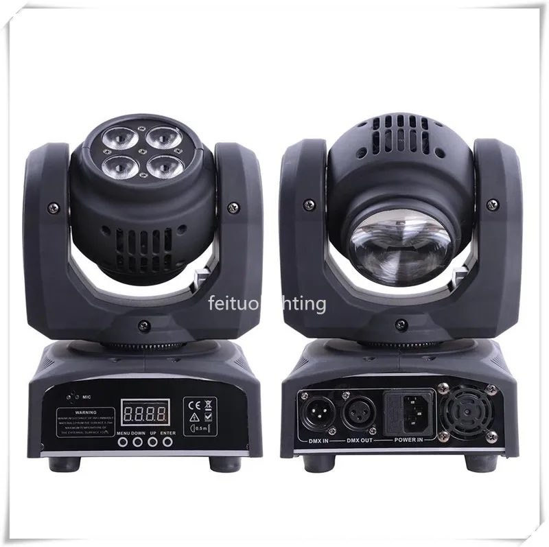 

Best Sell 4pcs/lot Double Face 4x10w+1x10w LED Moving Head Light RGBW 4IN1 Mini Beam Disco Stage Show Wedding Lighting 2 Effects