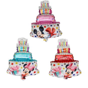

Lucky 50pcs/lot Mini Mickey Minnie Birthday Cake Balloon Baby Shower Foil Air Balloons Birthday Party Supplies Decoration Globos