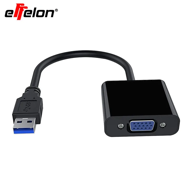 Leoboofe Adaptateur Multi-Affichage USB 2.0/3.0 vers VGA Convertisseur Carte Graphique vidéo Externe Carte Graphique Externe Multi-Affichage vidéo Noir Leoboofe Adaptateur Multi-Affichage USB 2.0/3.0 vers VGA Convertisseur Carte Graphique vidéo Externe Carte Graphique Externe Multi-Affichage vidéo Noir