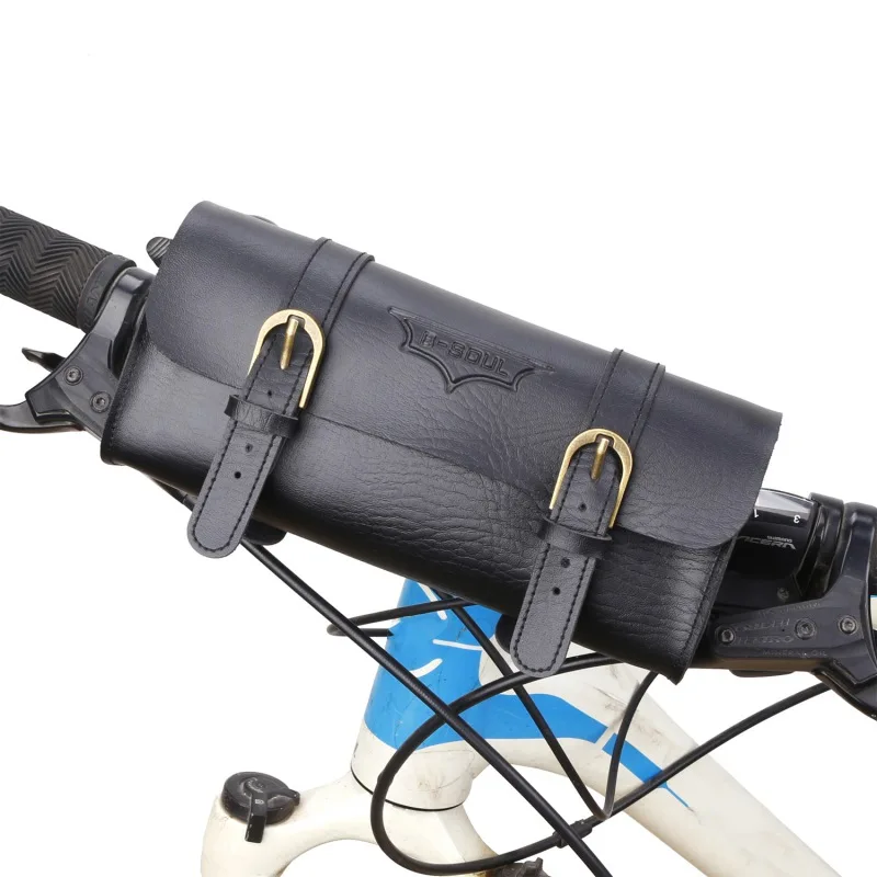 Bicycle Bag Retro Style Rectangular Double Strap Waist Bike Handlebar