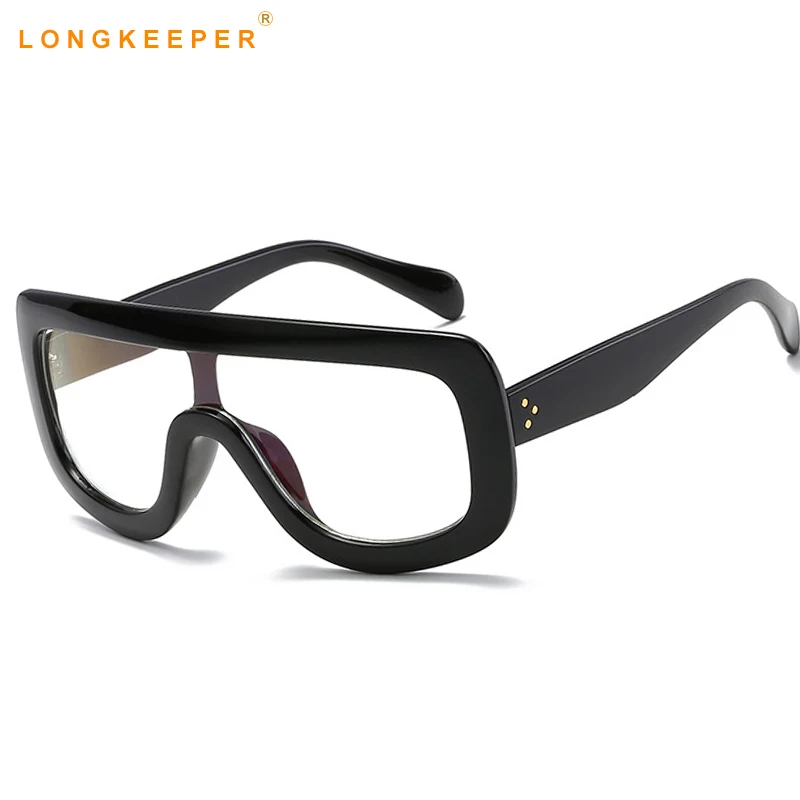 

LongKeeper Top Clear Frame Transparent Frame General Acetate Eyeglasses Square Eye Spectacle Clear Lens Fake Glasses 6661