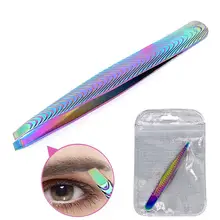 Многофункциональный мини пинцет для бровей волос Красота Наклонный Пинцет из нержавеющей стали триммер зажим для ресниц снятие макияжа инструмент