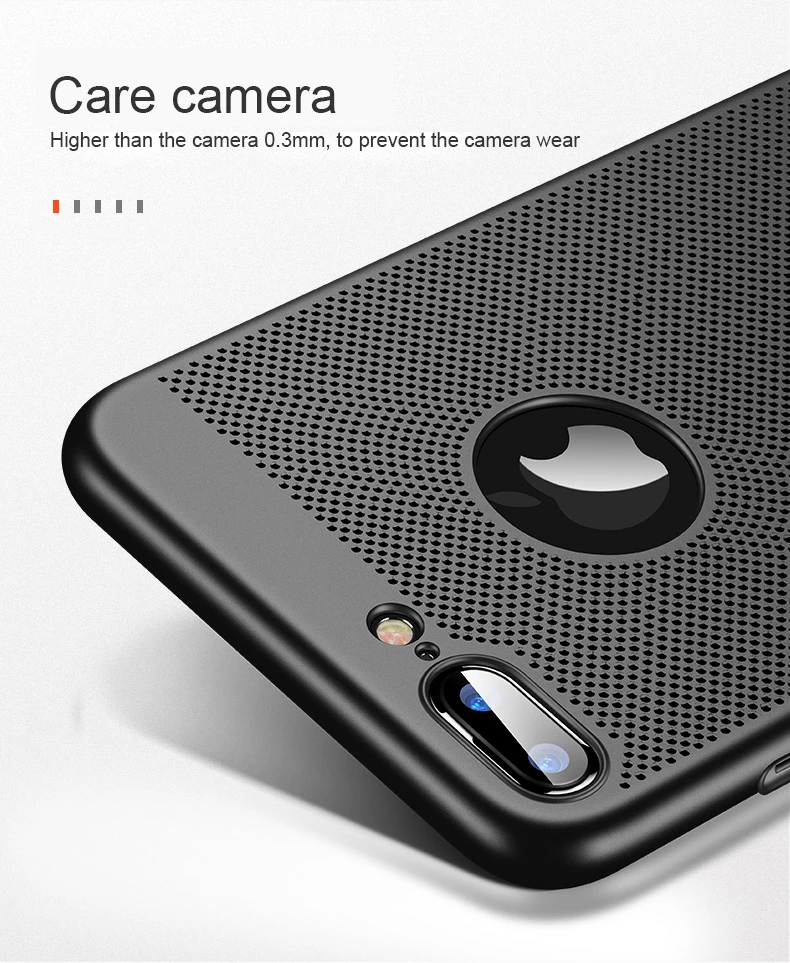 YOJOCK Breathing Phone Case for iPhone 7 8 Plus 6s 5s SE Shockproof PC Back Covers Shell Protective Housing for iPhone 6s Plus 07