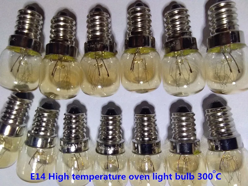 E14 220V Высокая температура 300 градусов Хлебопечь лампа e14 220v 15w 25w лампочка для духовки E14 Пароварка лампа