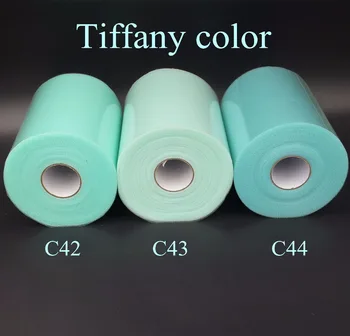 

6" 100 yards Tiffany color Tutu Tulle Roll Spool Gift Wrap Craft Bow Wedding Party Decoration
