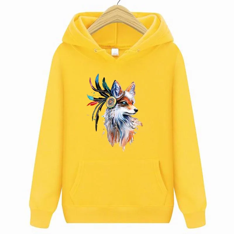 

women Sweatshirts Plus Size Autumn 2019 Winter Women Funny Cartoon Dog Fox Cat Print Couple Hoodies Gothic Tops Women Clothes