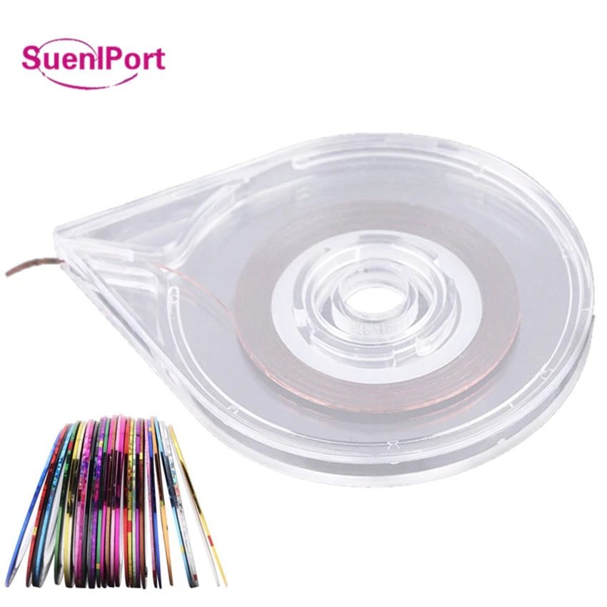 

Sune l Port 1pcs Nail Art Equipment Nail Sticker Tools Roller Case Manicure Clear Design Striping Tape Line Box Holder Tool DIY