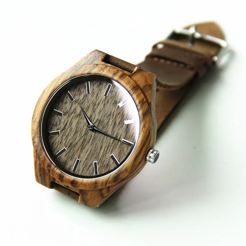 Деревянные часы ручной работы Кварцевые с японским механизмом в модной коробке idea