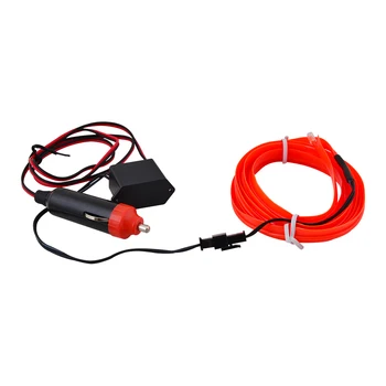

12V LED Car Auto Interior Decorative Atmosphere Wire Strip Atmosphere Lamp Universal Car Red LED Light Strip 2M