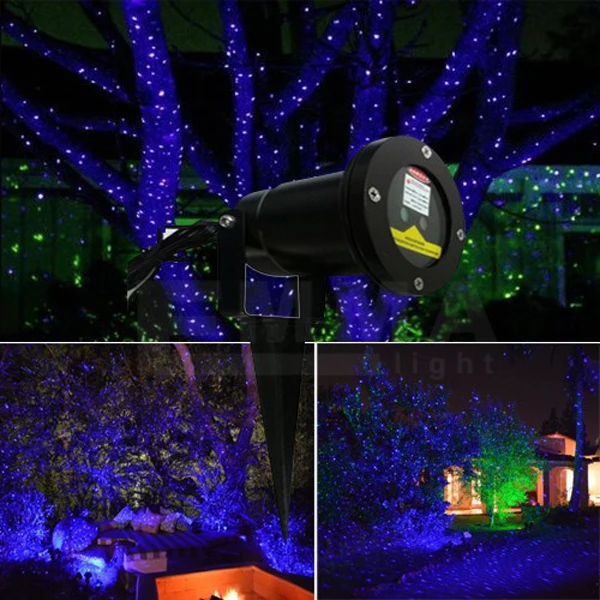 Plein air elf lumières laser pour arbres / bleu jardin lumière laser