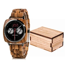 BOBO BIRD relogio masculino, роскошные классические деревянные часы с квадратным циферблатом, мужские наручные часы с датой и неделей, часы с индивидуальным логотипом JS06