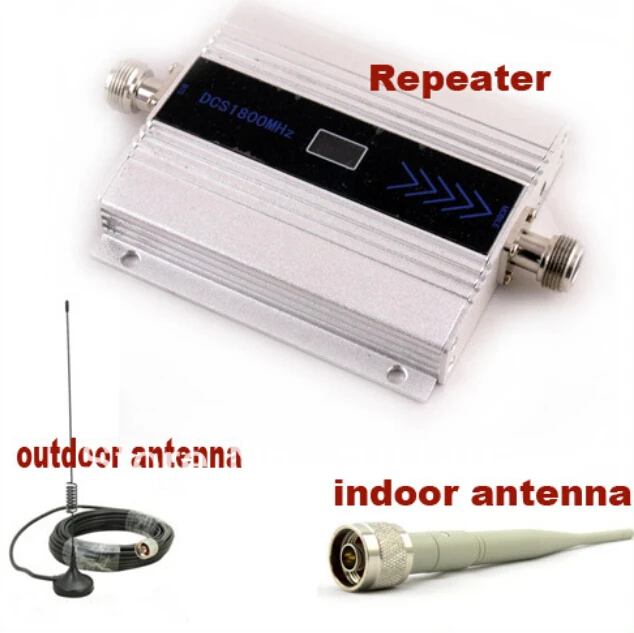 

FULL SET GSM DCS Repeater Mobile Cell Phone DCS Booster DCS 1800mhz Amplifier with indoor antenna and 10m cable outdoor antenn