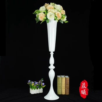 

88 cm Large Stunning Silver/white/gold Iron Luxury Flower Vase Urn Flower Pot Wedding Decorations Table Home Decoration