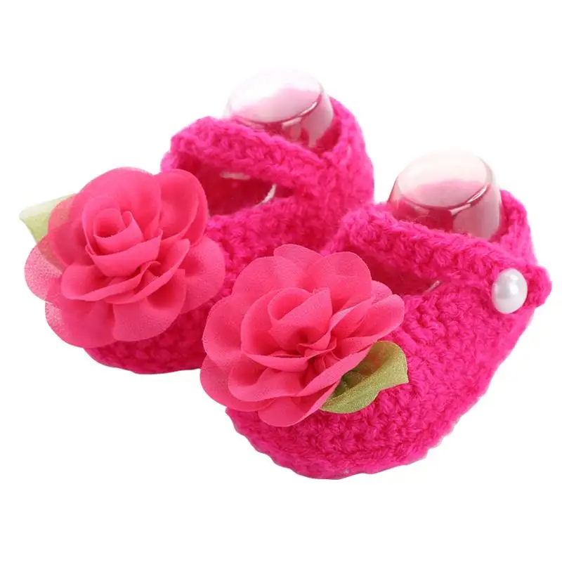 

Kid New Boutique flowers crochet baby shoes girls,Toddler Bow Solid Color baby winter shoes,Infant New born Crib Baby Soft Shoes