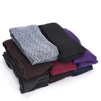 

Women Cotton Tights Pants Winter Warm Girl Comfortable Stirrup Elastic Waist Soft Comfortable Mid Ankle-Length Striped